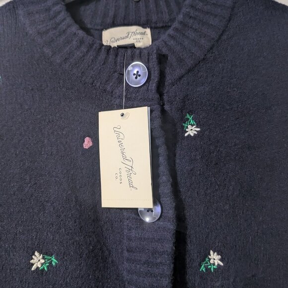Universal Thread | Women's Floral Embroidered Button-Front Cardigan - Picture 8 of 14
